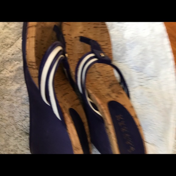 RALPH LAUREN RAVEN LEATHER CORK WEDGE - Picture 7 of 8